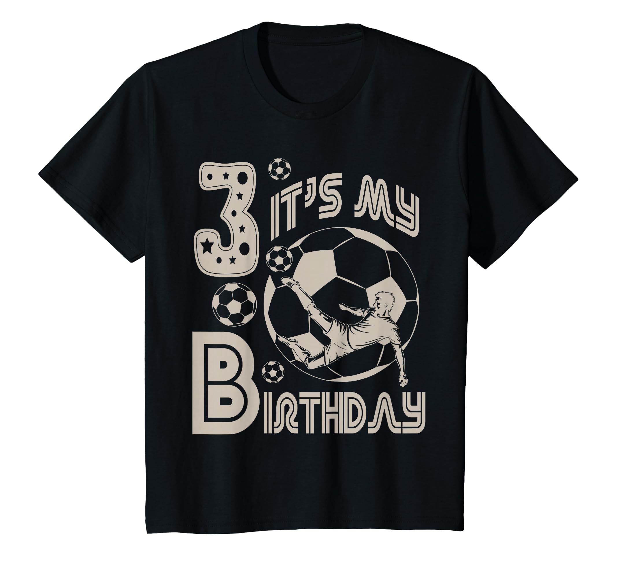 Love Soccer Great Football Aged 3 T-Shirt - Casual Everyday Wear Unisex - T-Shirt, Sweatshirt, Hoodie