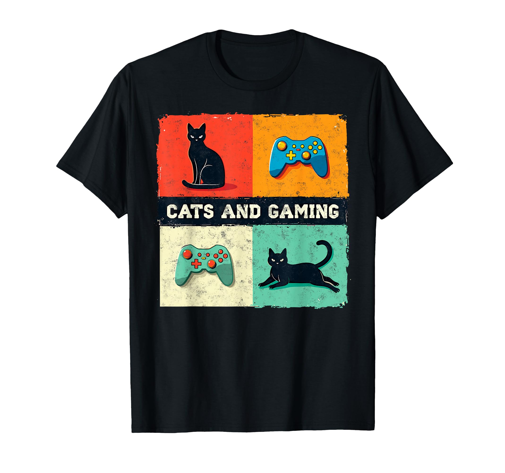 Games Gamer Cats And Gaming Cat T-Shirt - Casual Everyday Wear Unisex - T-Shirt, Sweatshirt, Hoodie