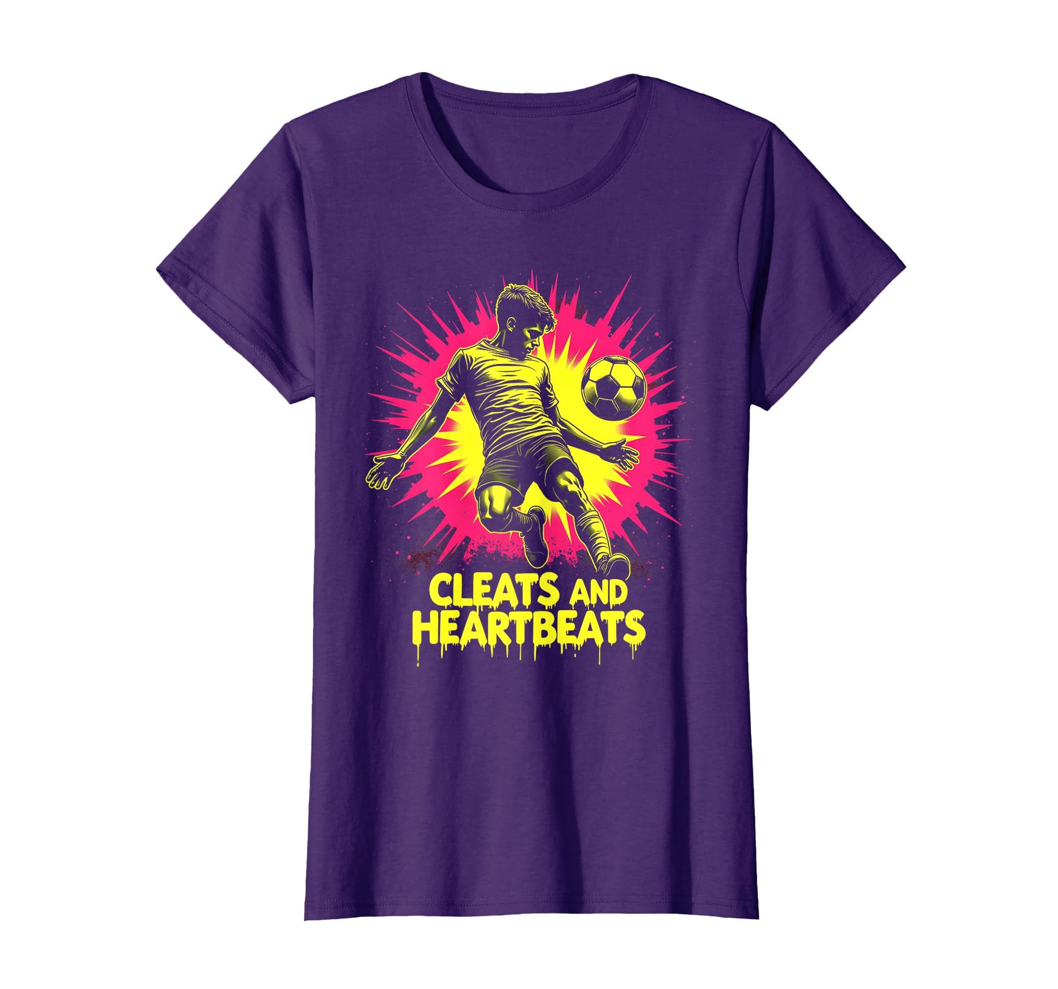 Cleats And Heartbeats Soccer Lover T-Shirt - Graphic Print Unisex - T-Shirt, Sweatshirt, Hoodie