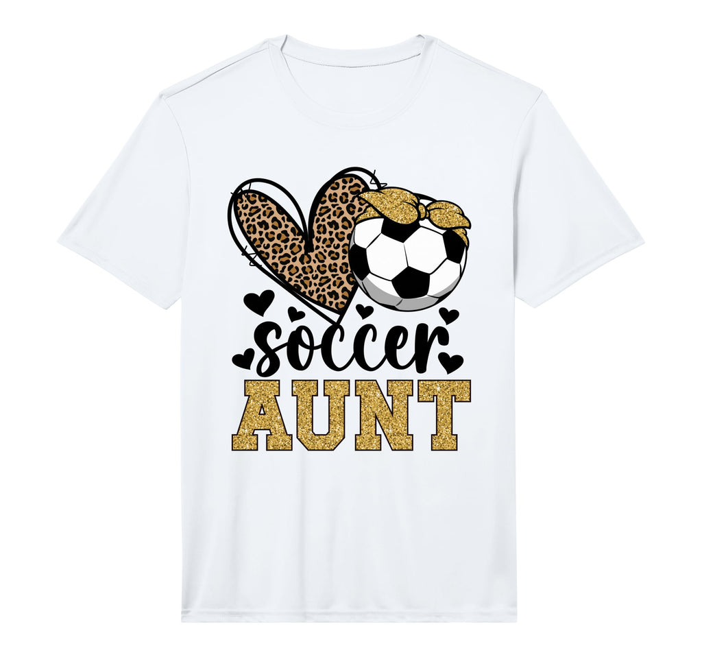 Mens Soccer Aunt Heart Soccer Auntie T-Shirt - Novelty Apparel Unisex - T-Shirt, Sweatshirt, Hoodie