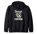 Soccer Cousin Leopard Heart Soccer T-Shirt - Fun Novelty Design for Adults - T-Shirt, Sweatshirt, Hoodie