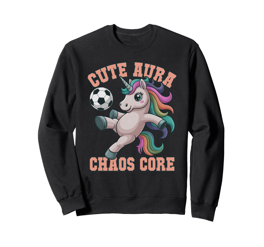 Rizzler Aura Soccer Unicorn Sweatshirt - Fun Novelty Design for Adults - T-Shirt, Sweatshirt, Hoodie