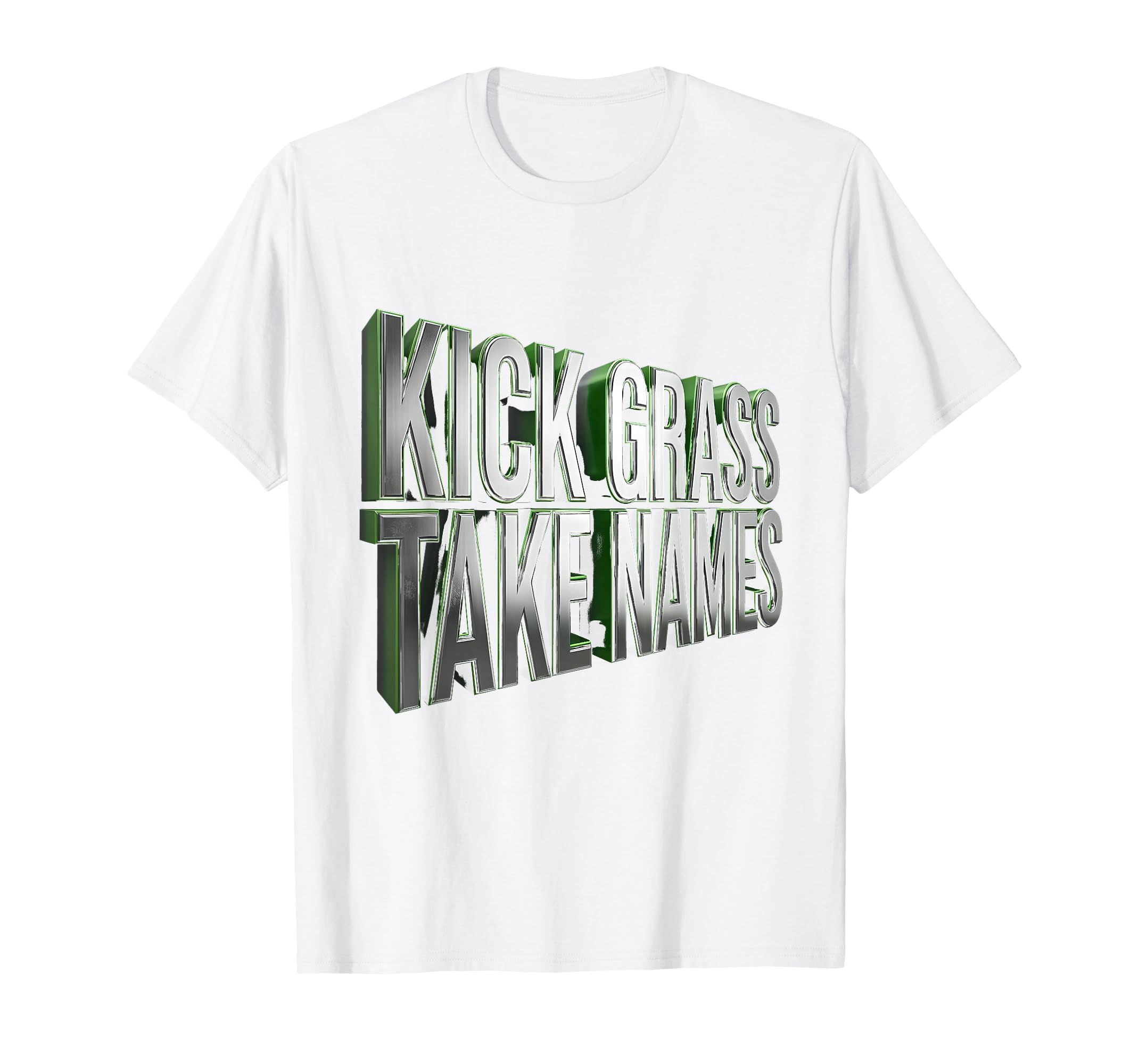 Kick Grass Take Names Funny Soccer T-Shirt - Trendy Graphic for Adults - T-Shirt, Sweatshirt, Hoodie