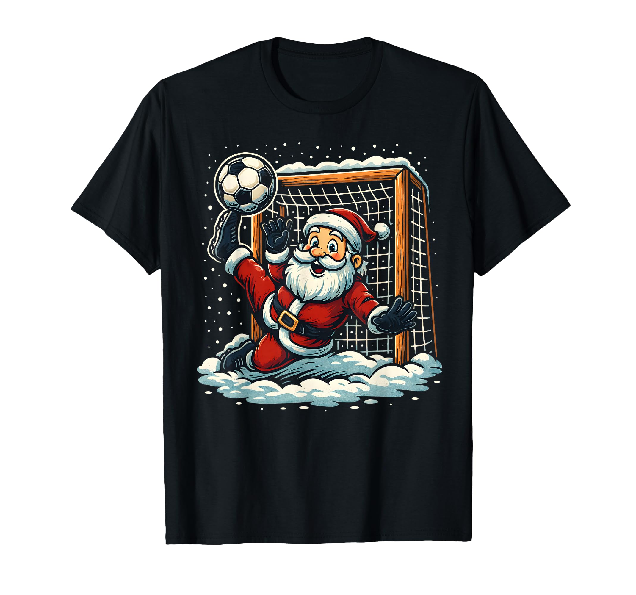 Santa Claus Soccer Goalie Sports T-Shirt - Aesthetic Graphic for Adults - T-Shirt, Sweatshirt, Hoodie