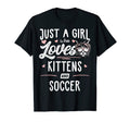 Just Who Loves Kittens And Soccer Gift T-Shirt - Trendy Graphic for Adults - T-Shirt, Sweatshirt, Hoodie