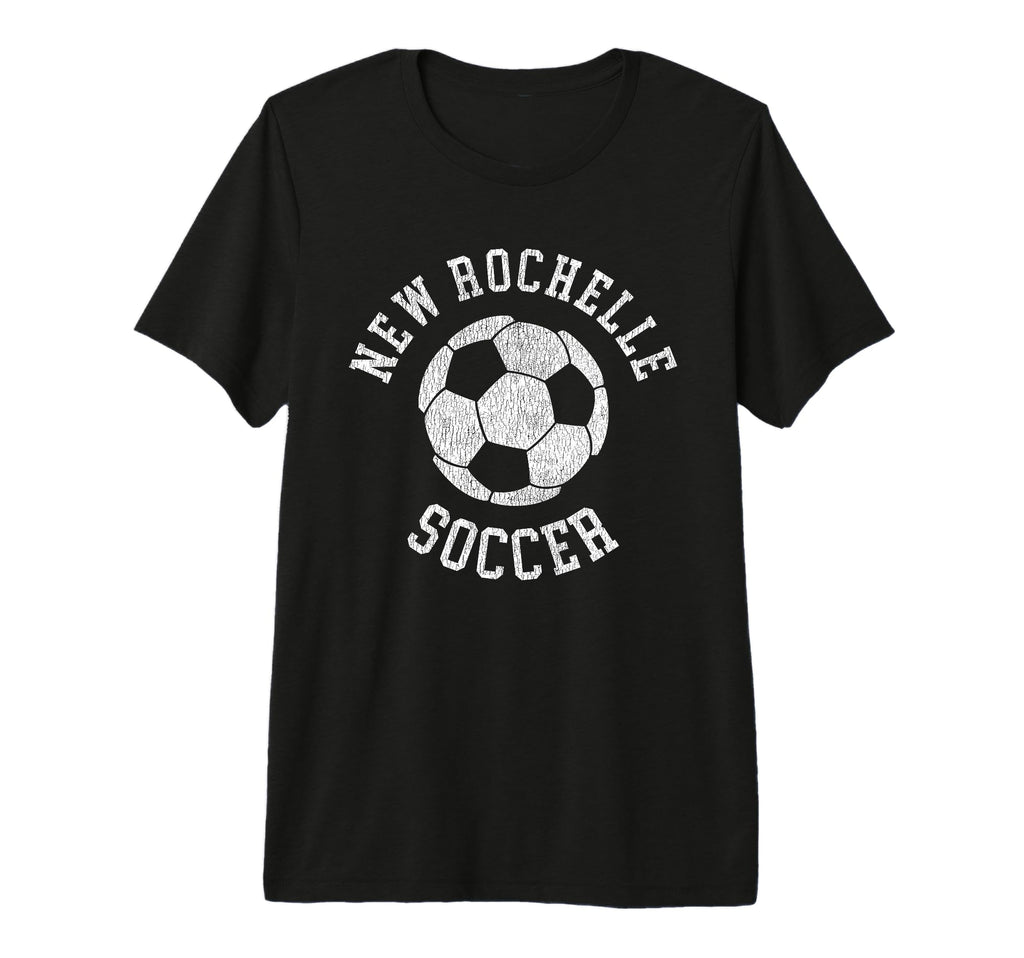 New Rochelle Soccer Distressed 90S Tri T-Shirt - Aesthetic Graphic Unisex - T-Shirt, Sweatshirt, Hoodie