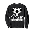 Soccer Mommom Heart Funny Heartfelt Sweatshirt - Trendy Graphic for Adults - T-Shirt, Sweatshirt, Hoodie