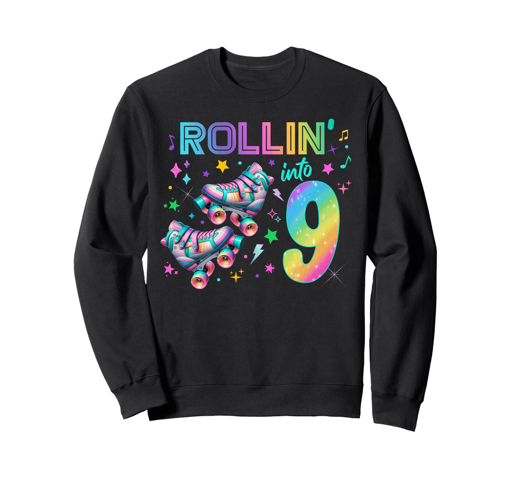 Roller Skates Birthday Outfit Sweatshirt - Minimalist Print Unisex - T-Shirt, Sweatshirt, Hoodie
