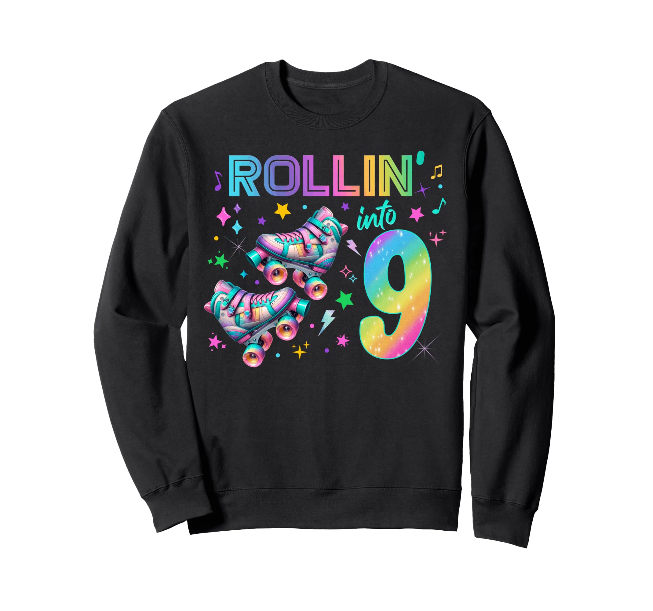 Roller Skates Birthday Outfit Sweatshirt - Minimalist Print Unisex - T-Shirt, Sweatshirt, Hoodie