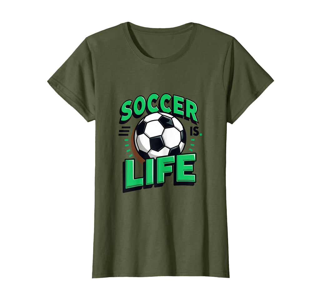 Soccer Is Life Soccer T-Shirt - Unique Graphic for Adults - T-Shirt, Sweatshirt, Hoodie