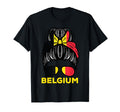Belgium Flag Belgian Hairbun Football T-Shirt - Unique Graphic Men Women - T-Shirt, Sweatshirt, Hoodie