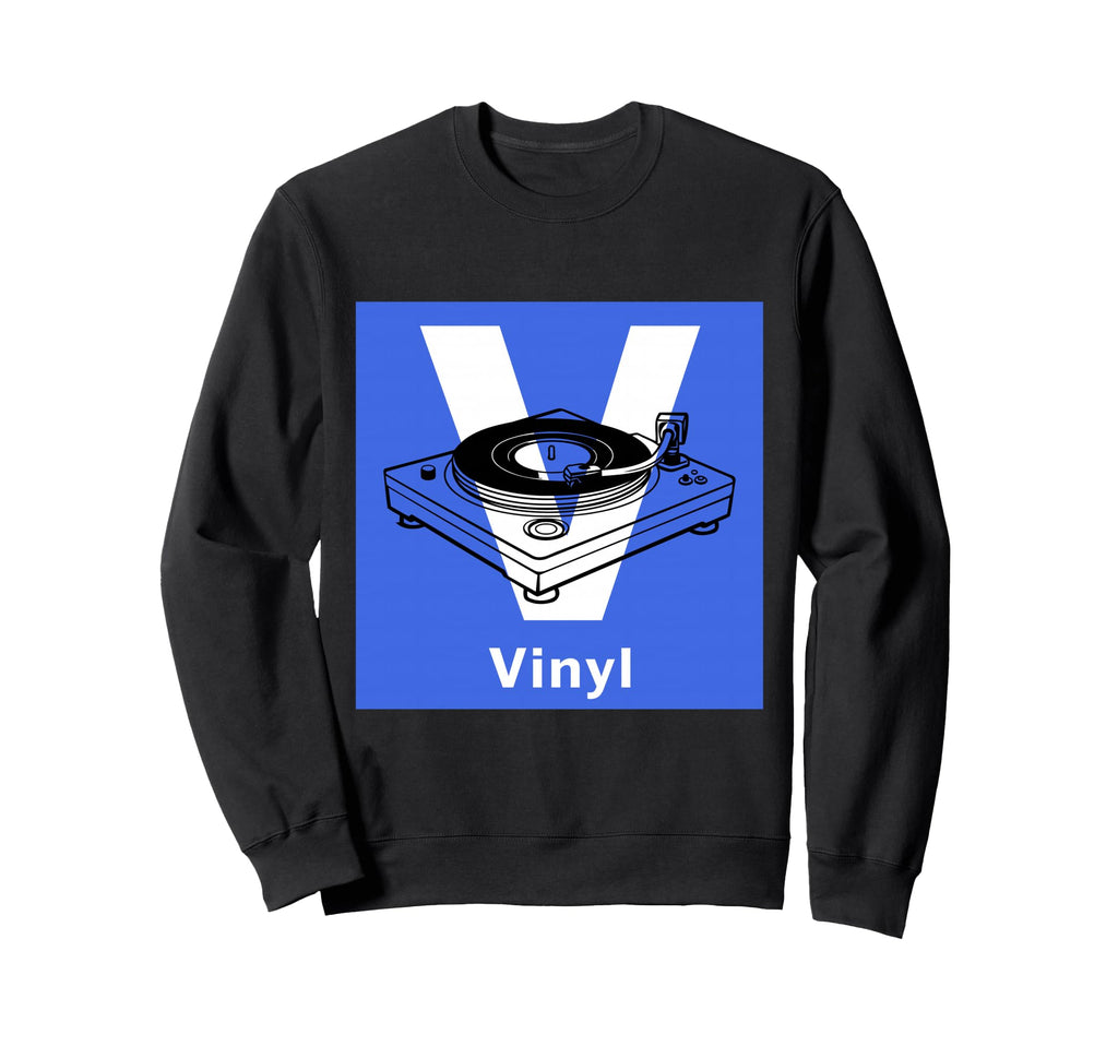 Old School Dj Vinyl Collector Sweatshirt - Unique Graphic Men Women - T-Shirt, Sweatshirt, Hoodie