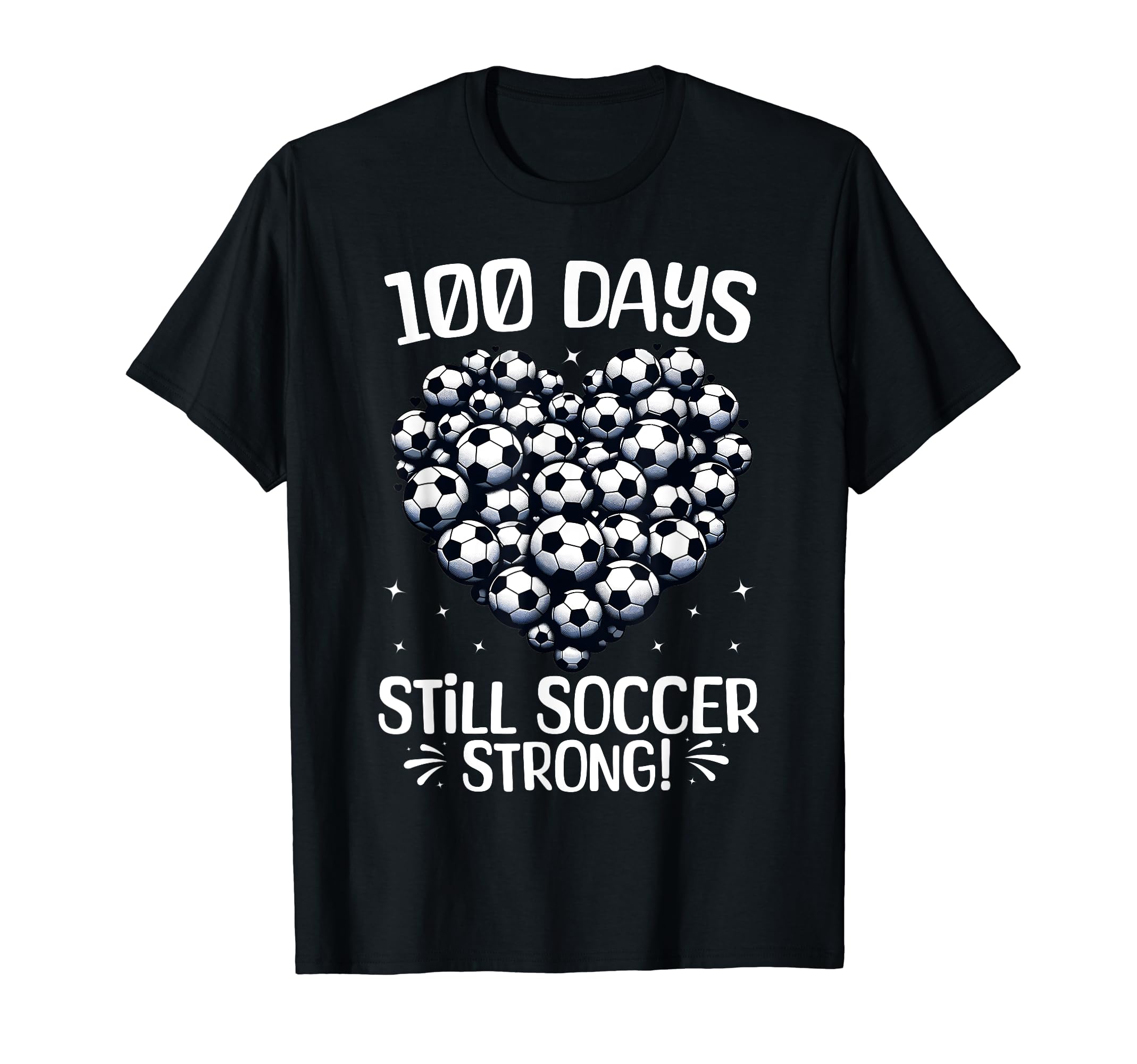 100 Days School Soccer Heart Love 100Th T-Shirt - Graphic Print Men Women - T-Shirt, Sweatshirt, Hoodie