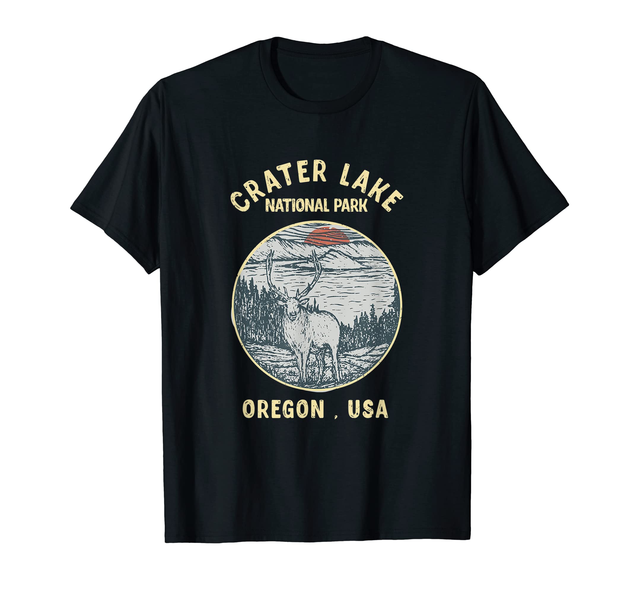 Elk Crater Lake National Park T-Shirt - Streetwear Style Unisex - T-Shirt, Sweatshirt, Hoodie