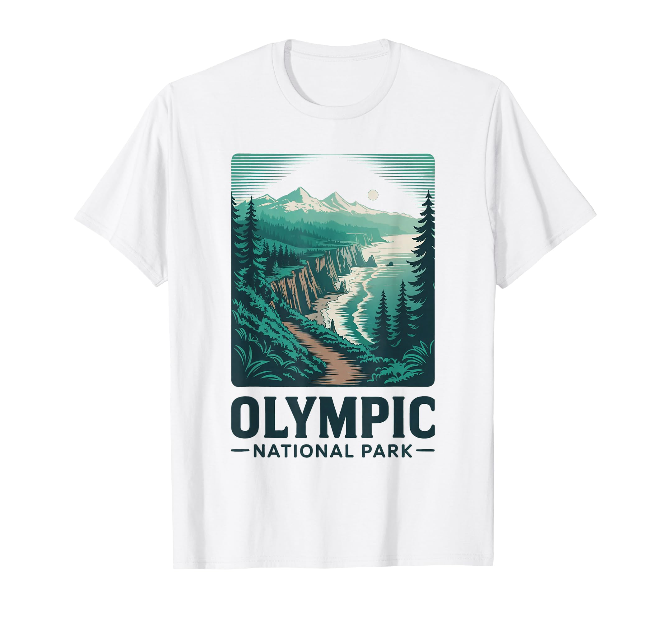 Olympic National Park Outdoor Camping T-Shirt - Minimalist Print Men Women - T-Shirt, Sweatshirt, Hoodie