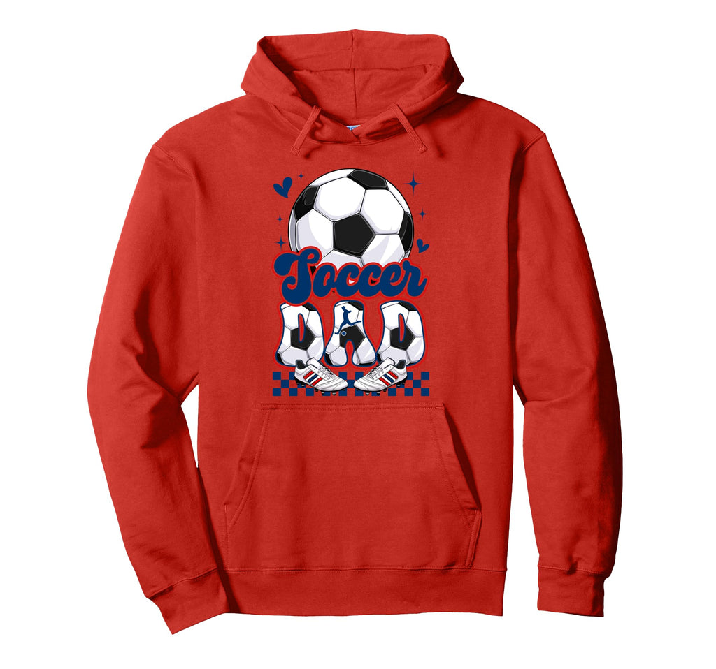 Groovy Soccer Dad Daddy Father Happy Hoodie - Custom Art Print Unisex - T-Shirt, Sweatshirt, Hoodie