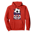 Groovy Soccer Dad Daddy Father Happy Hoodie - Custom Art Print Unisex - T-Shirt, Sweatshirt, Hoodie