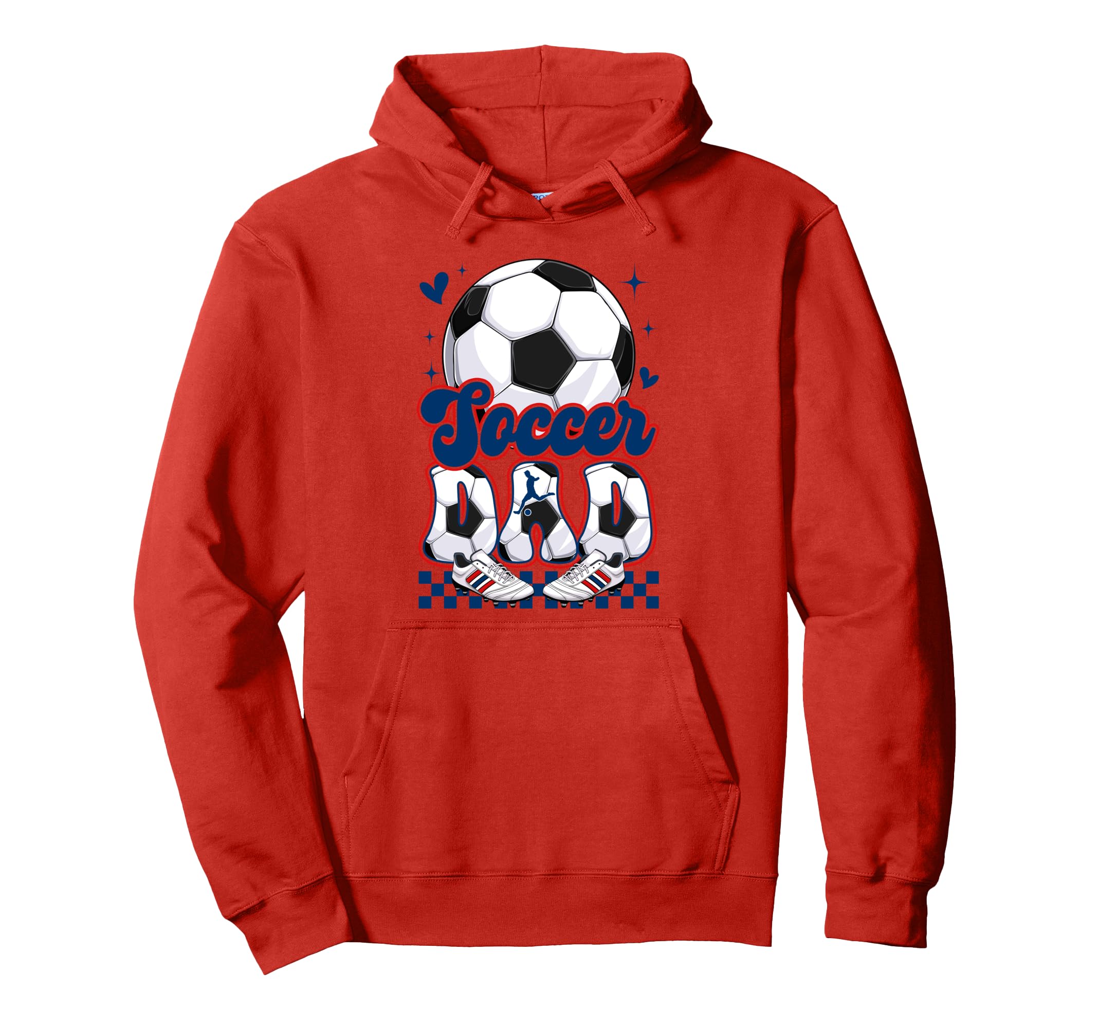 Groovy Soccer Dad Daddy Father Happy Hoodie - Custom Art Print Unisex - T-Shirt, Sweatshirt, Hoodie