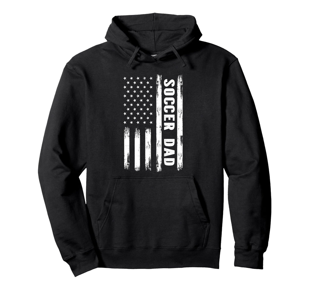 Soccer Dad American Flag Grunge Hoodie - Streetwear Style Unisex - T-Shirt, Sweatshirt, Hoodie