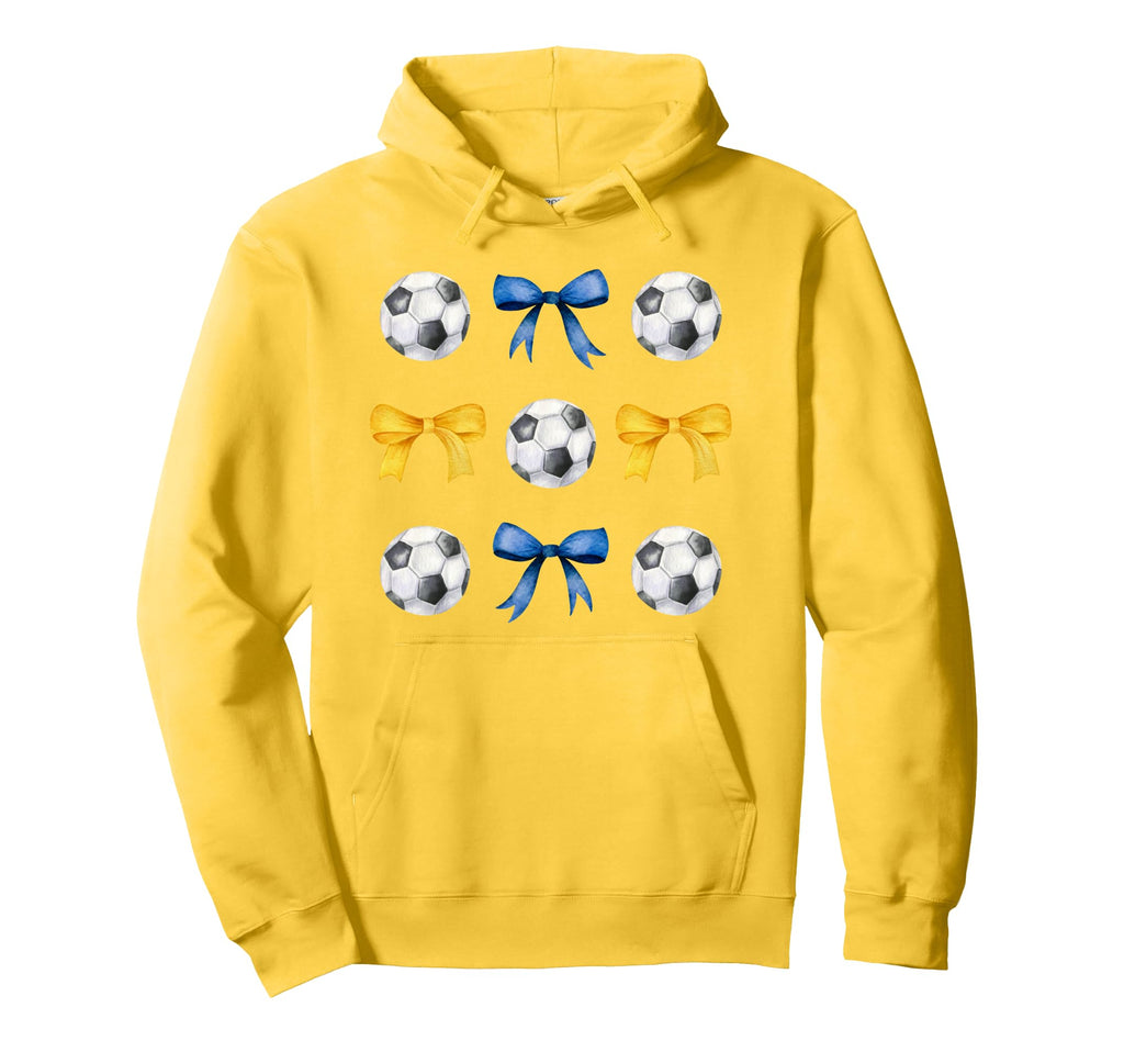 Soccer Balls Bows Soccer Player Hoodie - Fun Novelty Design for Adults - T-Shirt, Sweatshirt, Hoodie