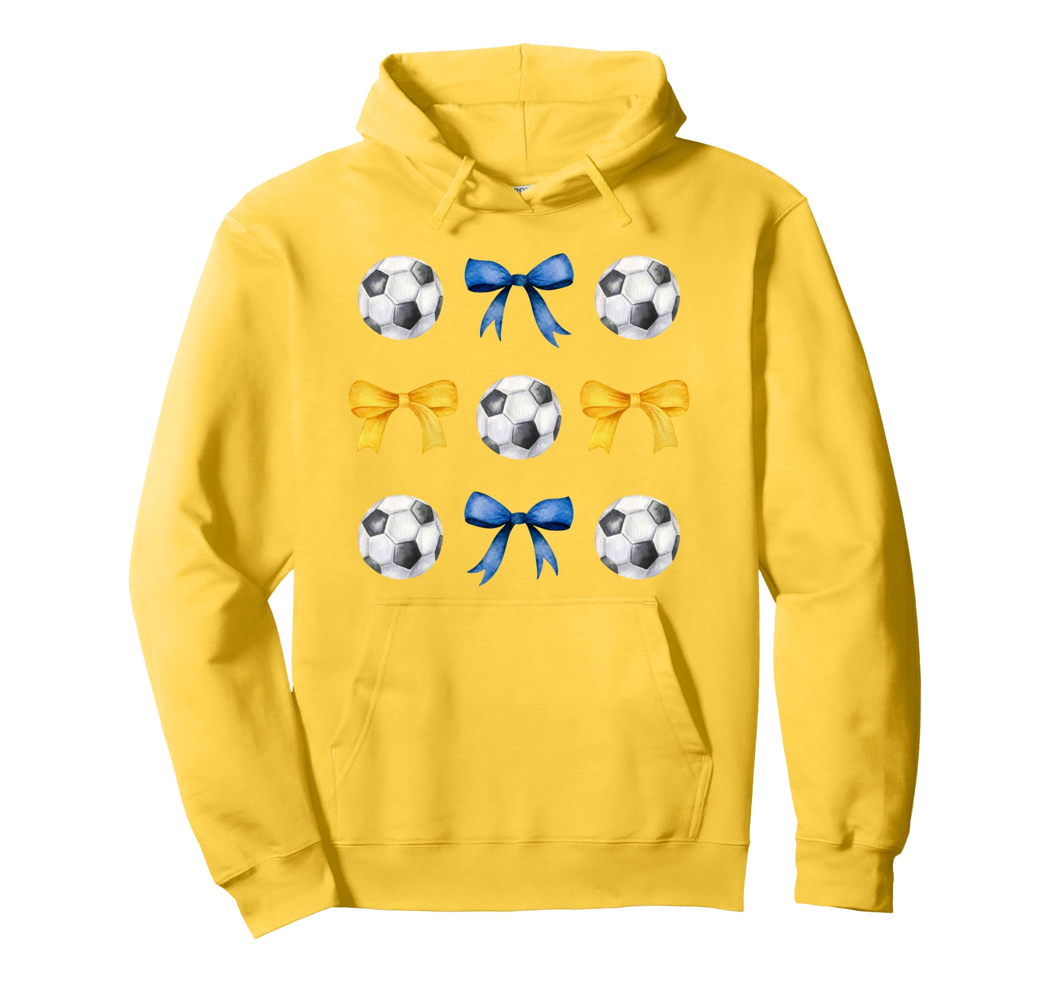 Soccer Balls Bows Soccer Player Hoodie - Fun Novelty Design for Adults - T-Shirt, Sweatshirt, Hoodie