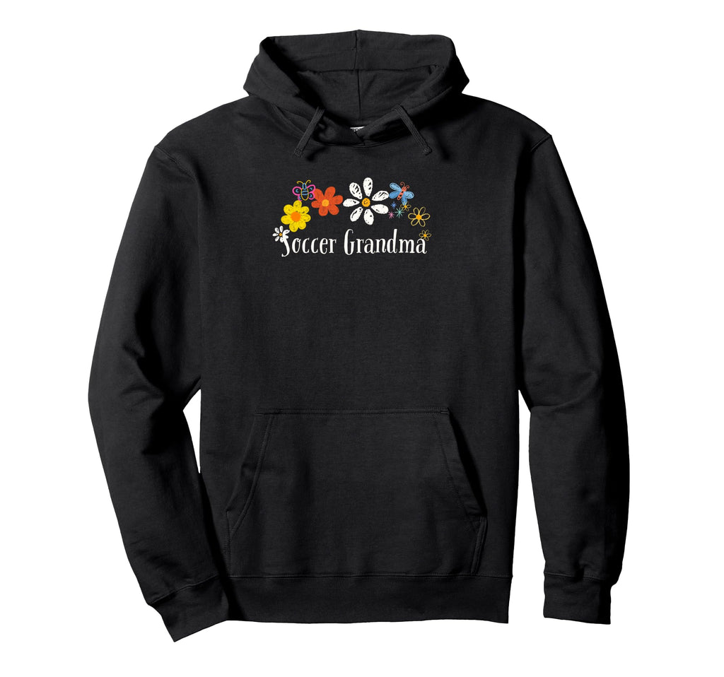 Funny Soccer Grandma Flowers Hoodie - Trendy Graphic for Adults - T-Shirt, Sweatshirt, Hoodie