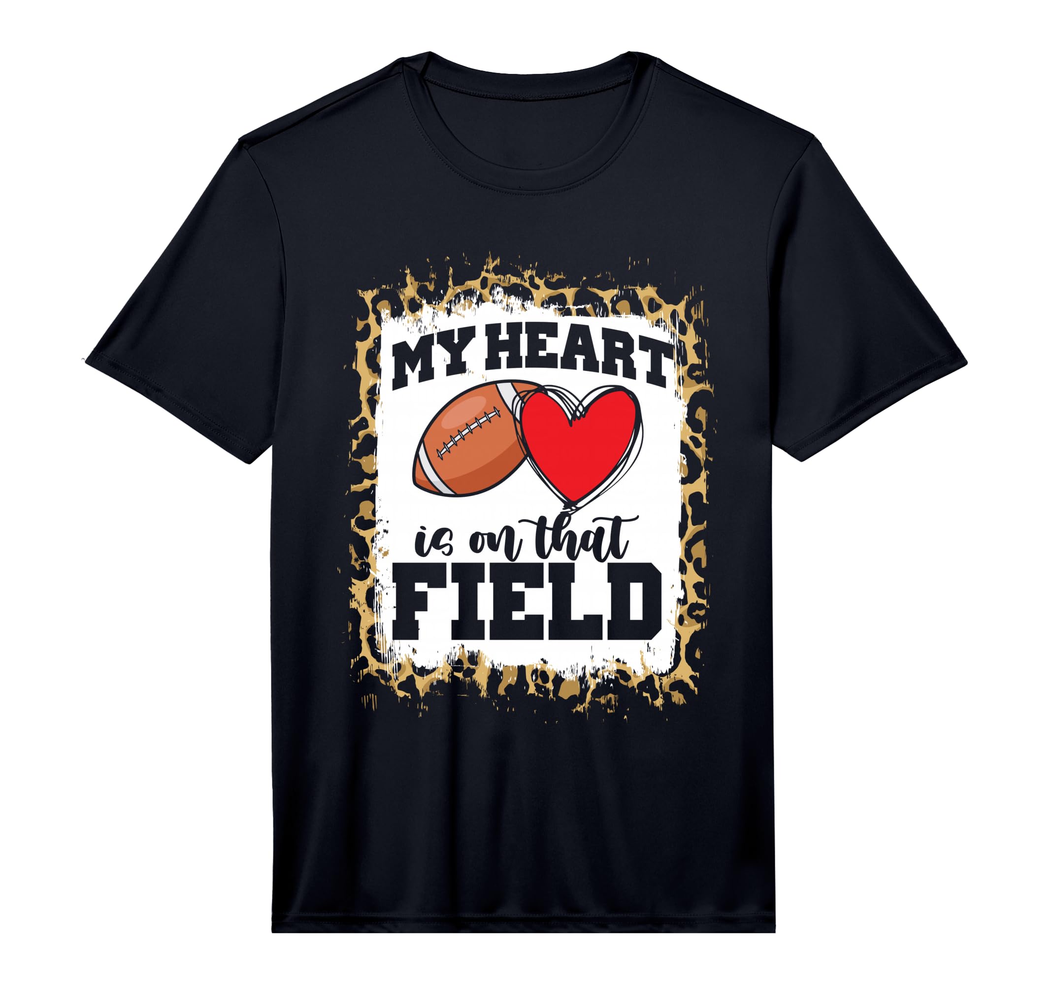 Football Player Mama Leopard Cheetah T-Shirt - Casual Everyday Wear Unisex - T-Shirt, Sweatshirt, Hoodie
