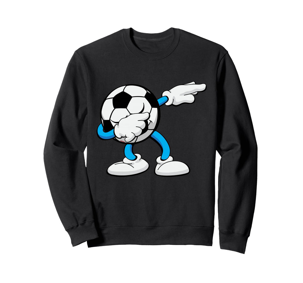Dabbing Soccer Ball Funny Cartoon Sweatshirt - Streetwear Style Men Women - T-Shirt, Sweatshirt, Hoodie