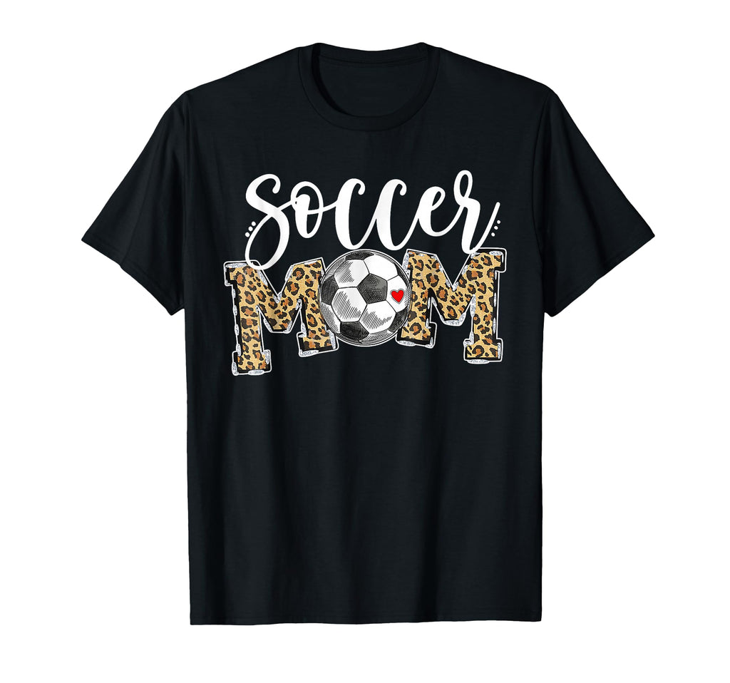 Soccer Mom Leopard Soccer Mama Mom T-Shirt - Trendy Graphic for Adults - T-Shirt, Sweatshirt, Hoodie