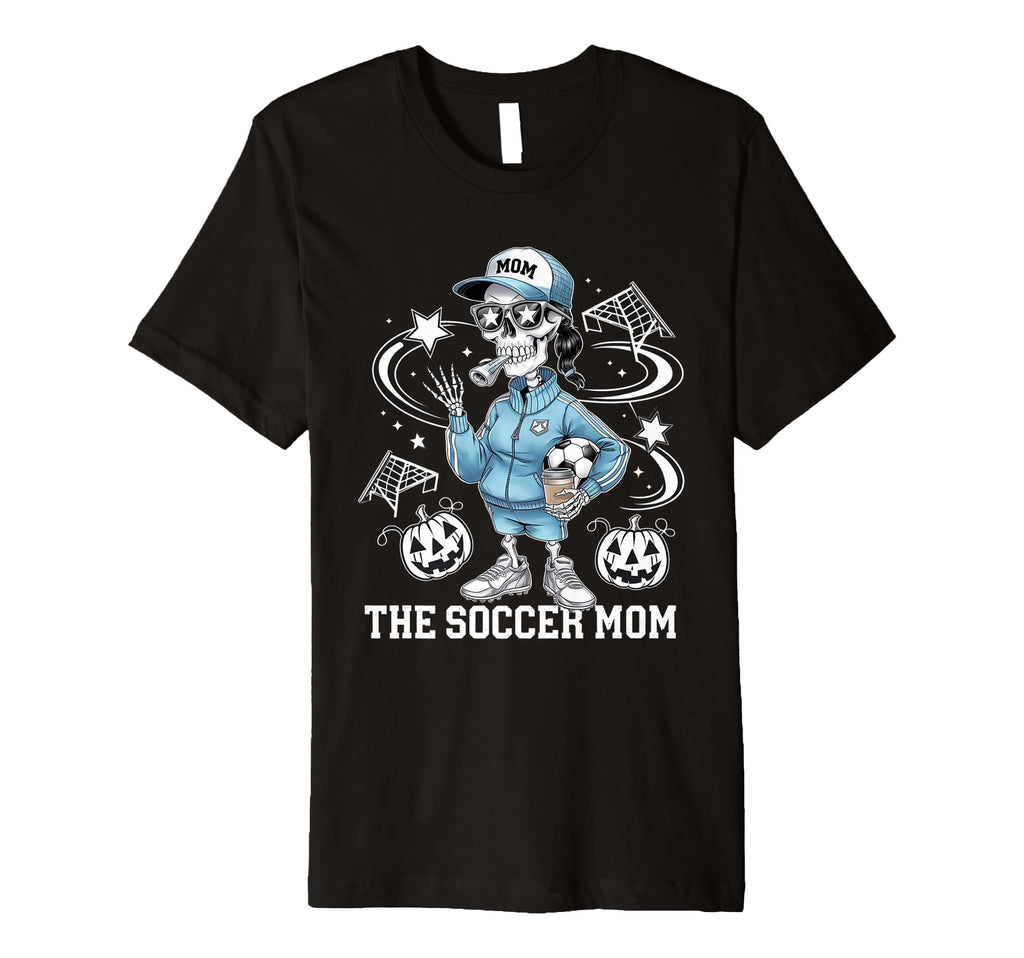 Soccer Mom Skeletton Halloween Soccer T-Shirt - Aesthetic Graphic Unisex - T-Shirt, Sweatshirt, Hoodie