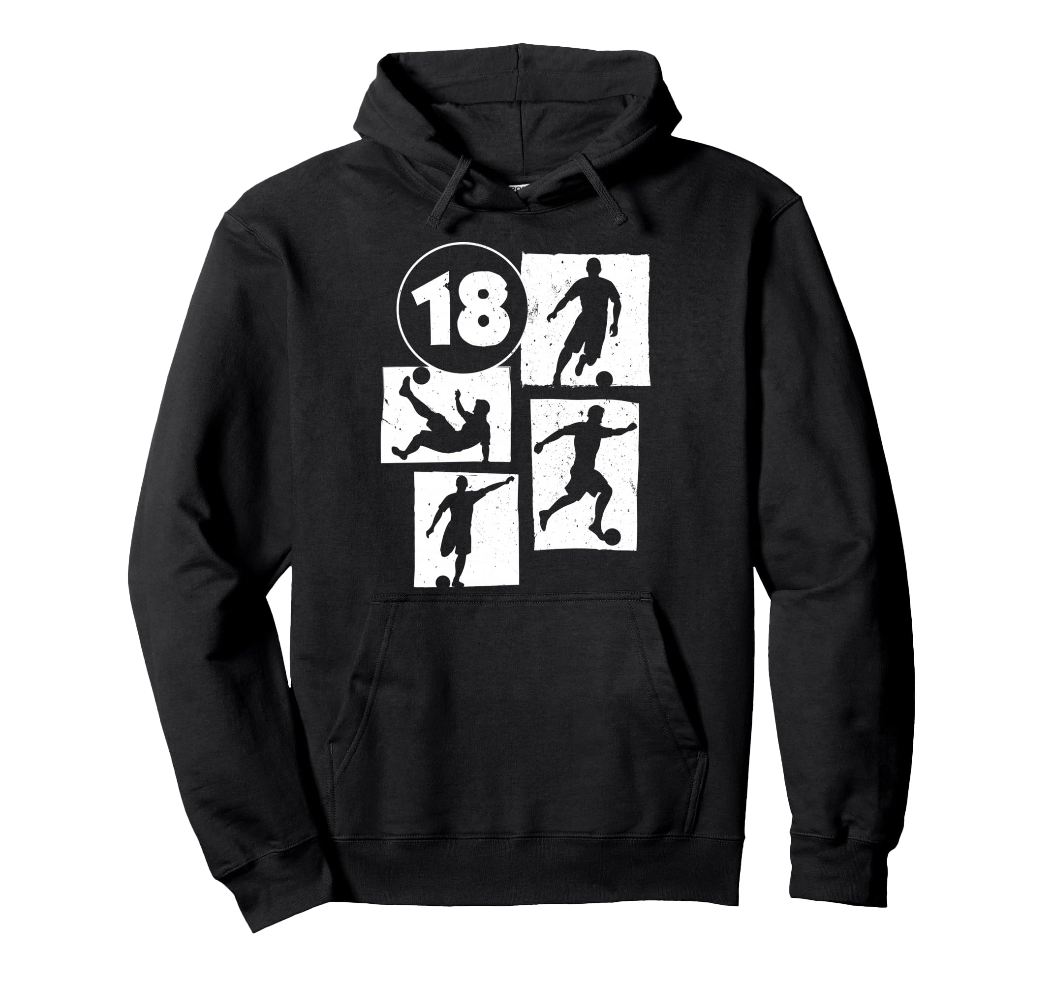 18Th Birthday Soccer Player Football Hoodie - Custom Art Print for Adults - T-Shirt, Sweatshirt, Hoodie