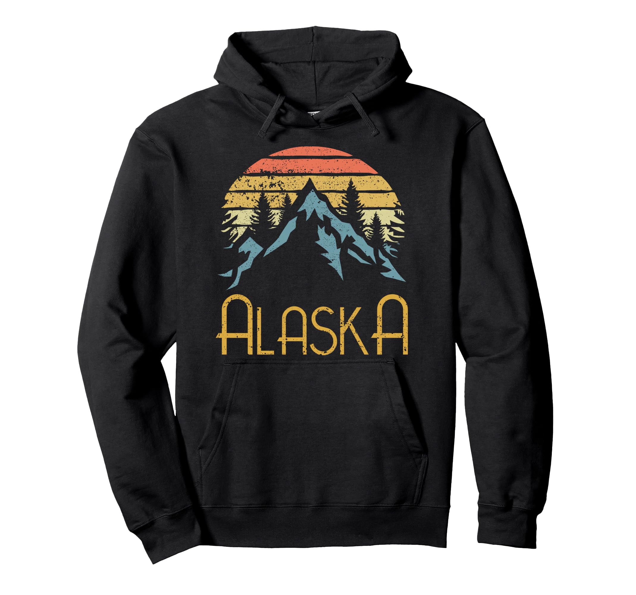 Ak Alaska Mountains Outdoor Hoodie - Fun Novelty Design for Adults - T-Shirt, Sweatshirt, Hoodie