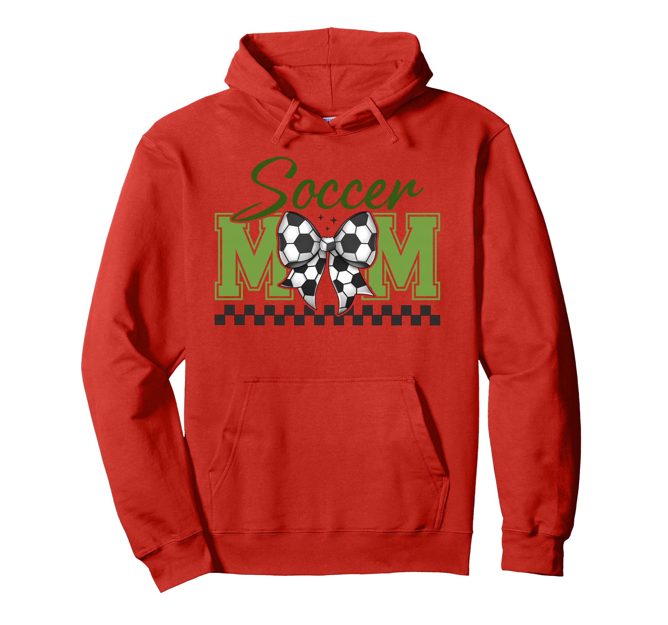 Groovy Soccer Mom Coquette Bow Soccer Mama Hoodie - Graphic Print Unisex - T-Shirt, Sweatshirt, Hoodie