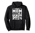 Proud Mom Soccer Senior 2024 Hoodie - Minimalist Print for Adults - T-Shirt, Sweatshirt, Hoodie