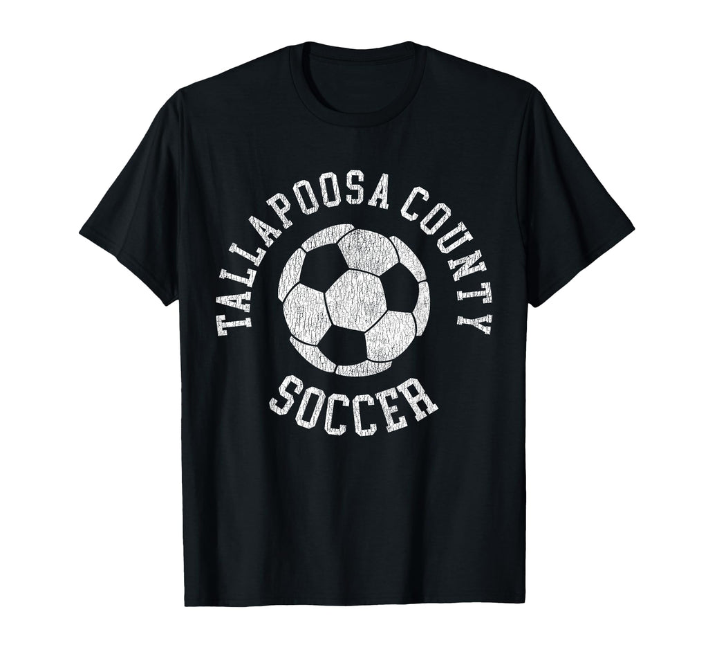 Tallapoosa County Soccer Distressed 90S T-Shirt - Trendy Graphic for Adults - T-Shirt, Sweatshirt, Hoodie