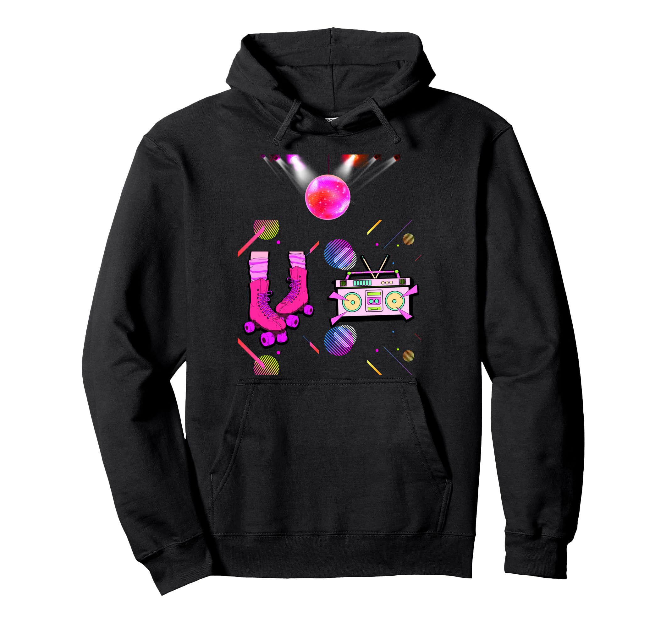 Rollerskate Funny 80S Roller Disco Skating Hoodie - Trendy Graphic Unisex - T-Shirt, Sweatshirt, Hoodie