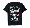Just Who Loves Jesus And Soccer Gift T-Shirt - Minimalist Print Unisex - T-Shirt, Sweatshirt, Hoodie