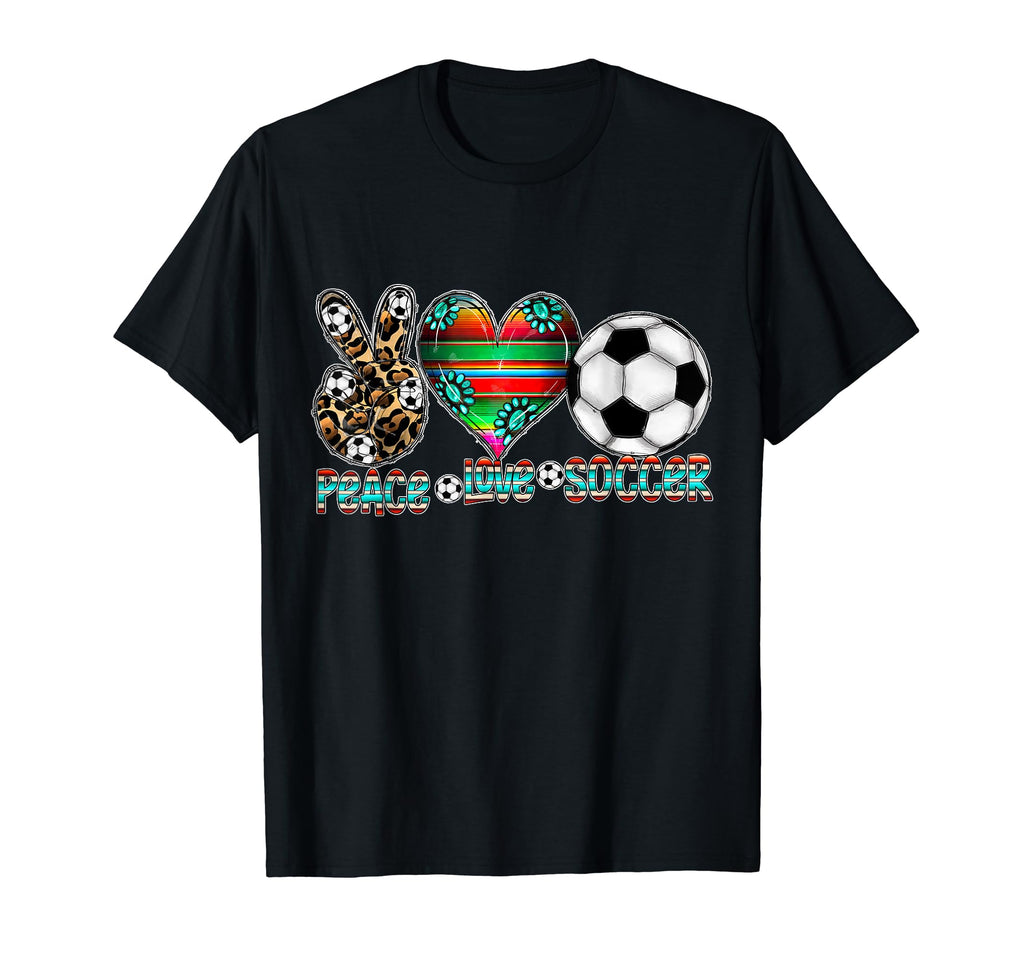 Peace Love Soccer Mom Dad Brother Sister T-Shirt - Graphic Print for Adults - T-Shirt, Sweatshirt, Hoodie