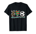 Peace Love Soccer Mom Dad Brother Sister T-Shirt - Graphic Print for Adults - T-Shirt, Sweatshirt, Hoodie