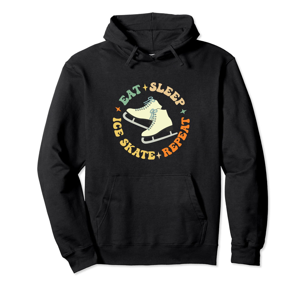 Eat Sleep Skate Repeat Figure Ice Hoodie - Streetwear Style for Adults - T-Shirt, Sweatshirt, Hoodie