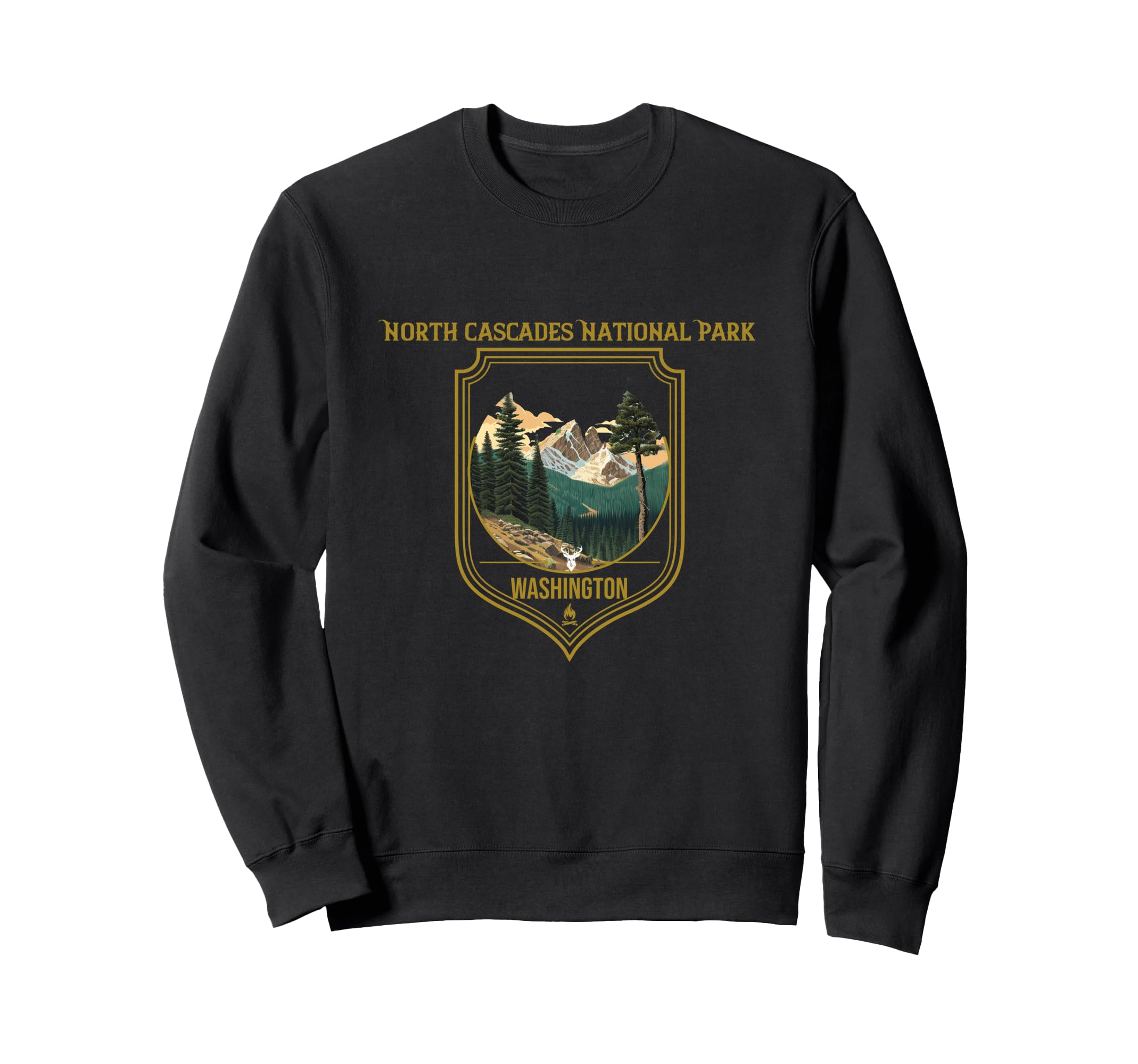North Cascades National Park Souvenir Sweatshirt - Custom Art Print Unisex - T-Shirt, Sweatshirt, Hoodie
