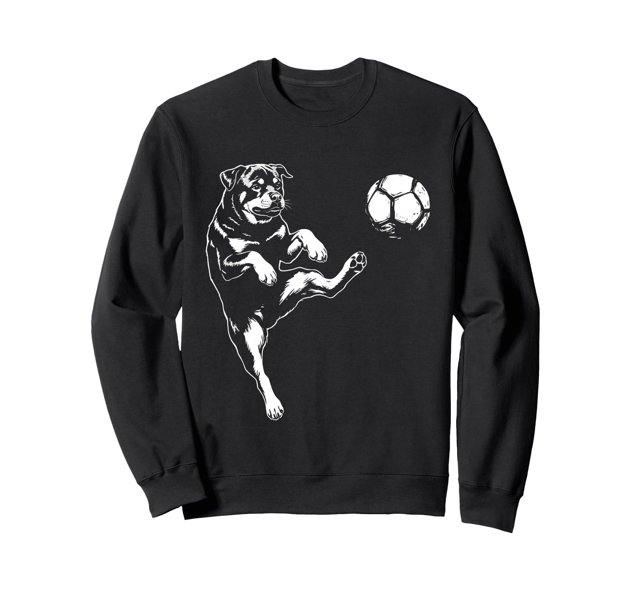 Rottweiler Playing Soccer Dog Lover Sweatshirt - Minimalist Print Unisex - T-Shirt, Sweatshirt, Hoodie
