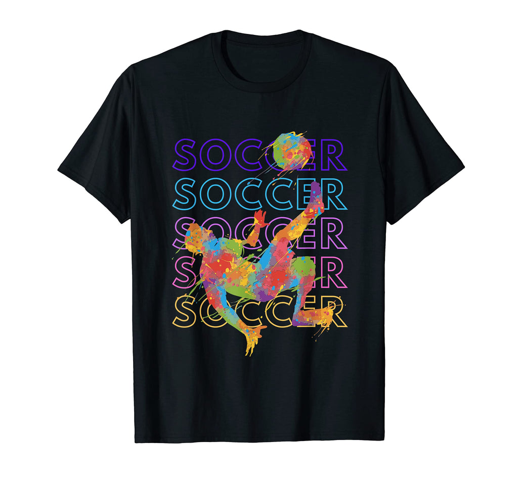 Colorful Soccer Soccer Soccer Soccer T-Shirt - Graphic Print Men Women - T-Shirt, Sweatshirt, Hoodie