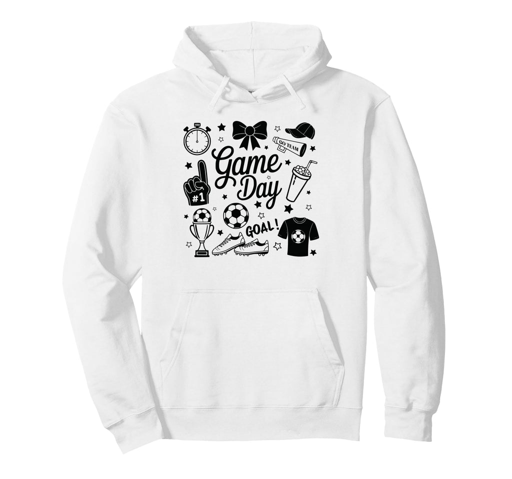 Game Day Soccer Mom Preppy Hoodie - Casual Everyday Wear Men Women - T-Shirt, Sweatshirt, Hoodie