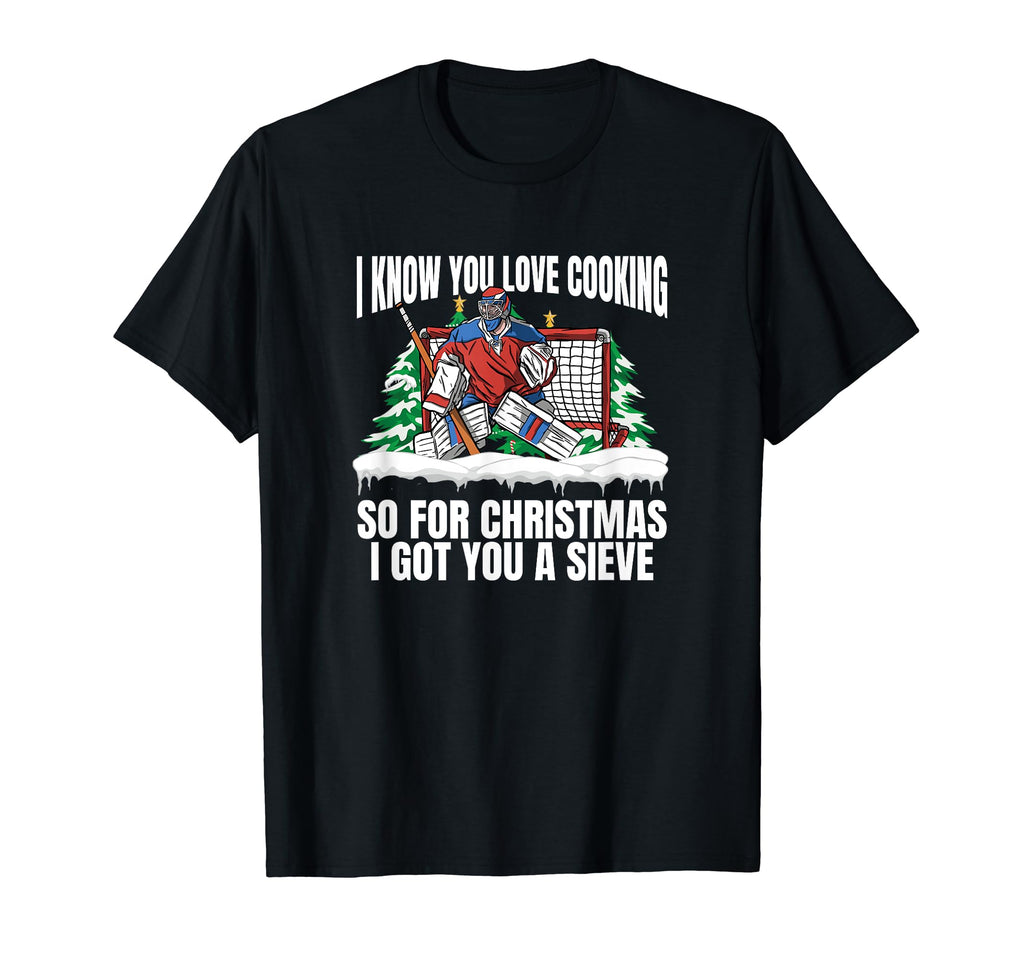 Ice Hockey Player Ice Sport Santa Puck T-Shirt - Trendy Graphic for Adults - T-Shirt, Sweatshirt, Hoodie