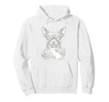 Chihuahua Dog Black White Player Line Art Hoodie - Novelty Apparel Unisex - T-Shirt, Sweatshirt, Hoodie