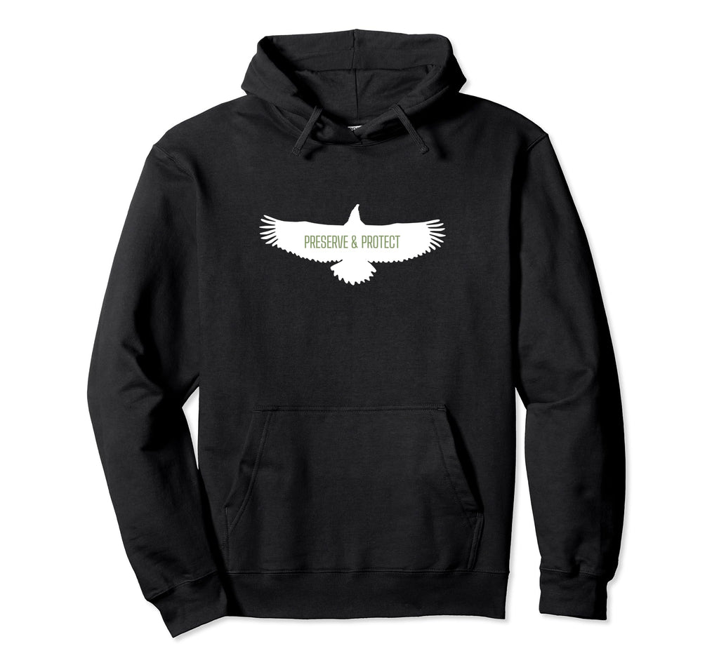 Preserve Protect Eagle Silhouette Save Hoodie - Fun Novelty Design Unisex - T-Shirt, Sweatshirt, Hoodie