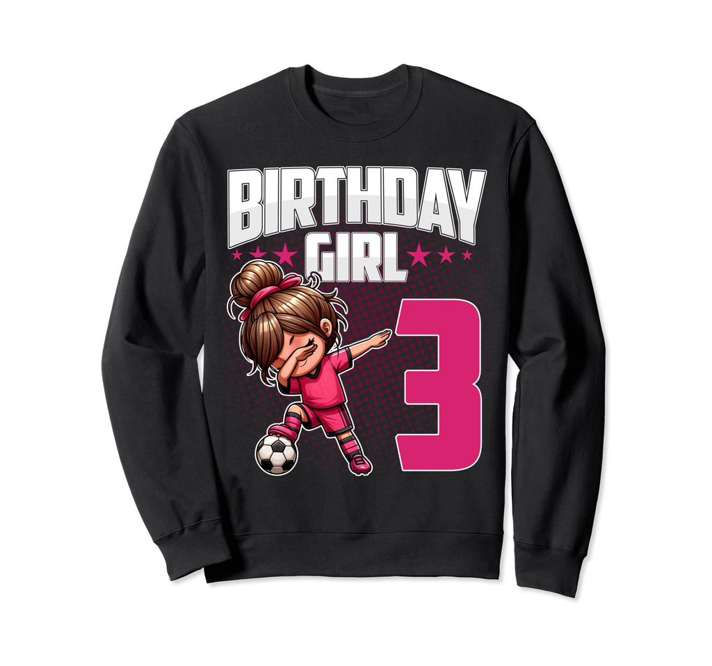 3Rd Birthday Soccer Dabbing 3 Years Old Sweatshirt - Trendy Graphic Unisex - T-Shirt, Sweatshirt, Hoodie