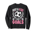 Just Goals Soccer Team Sport Goal Sweatshirt - Minimalist Print for Adults - T-Shirt, Sweatshirt, Hoodie