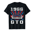 66 1966 Gto American Flag Silhouette T-Shirt - Graphic Print Men Women - T-Shirt, Sweatshirt, Hoodie